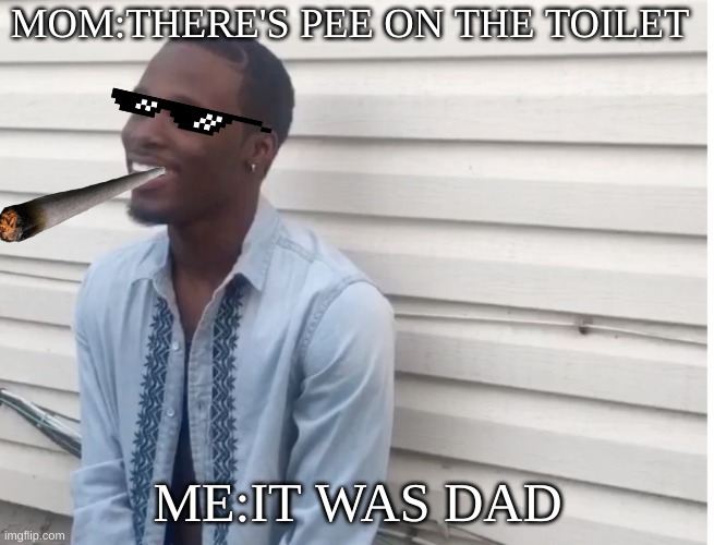 Why u lying  | MOM:THERE'S PEE ON THE TOILET; ME:IT WAS DAD | image tagged in why u lying | made w/ Imgflip meme maker