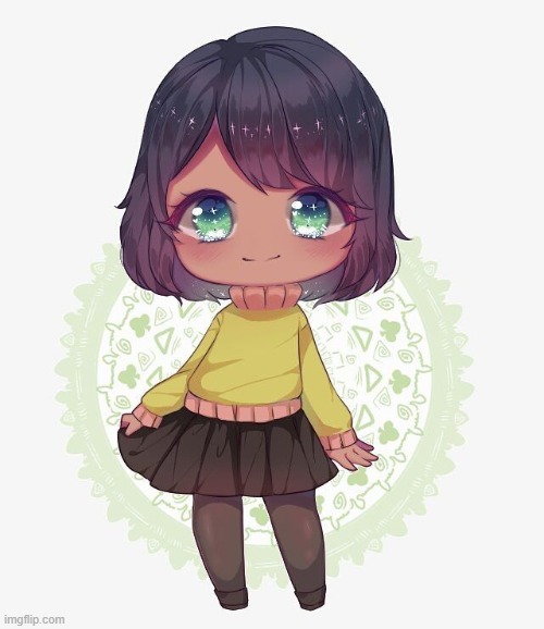 Kawaii Chibi Girl with Green Eyes | image tagged in kawaii chibi girl with green eyes | made w/ Imgflip meme maker