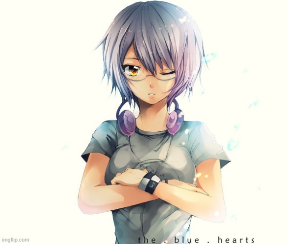 Holo Anime Girl with Headphones | image tagged in holo anime girl with headphones | made w/ Imgflip meme maker