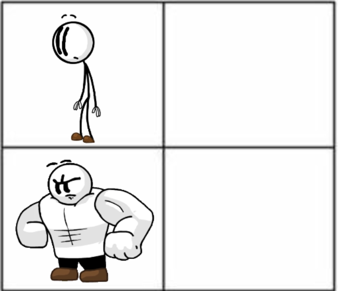 High Quality Buff Henry Stickmin Blank Meme Template