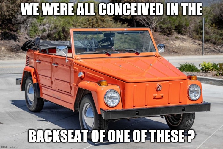 WE WERE ALL CONCEIVED IN THE BACKSEAT OF ONE OF THESE ? | made w/ Imgflip meme maker