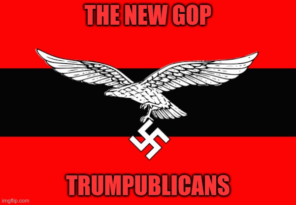 Todays GOP | THE NEW GOP; TRUMPUBLICANS | image tagged in trump,gop,nazi,fascist | made w/ Imgflip meme maker