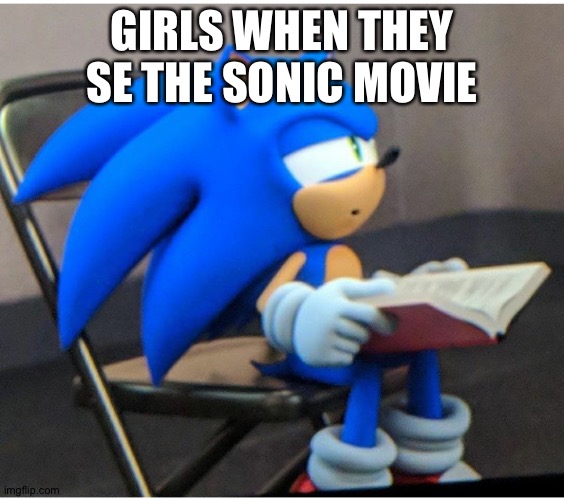 Sonic | GIRLS WHEN THEY SE THE SONIC MOVIE | image tagged in sonic | made w/ Imgflip meme maker