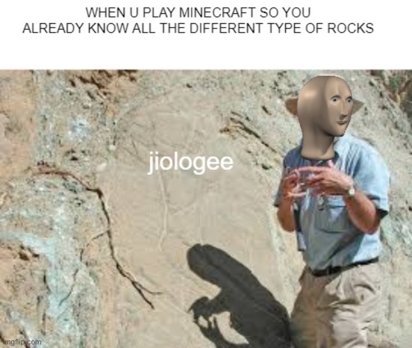 MiencrAfft | image tagged in stonks,minecraft,geology | made w/ Imgflip meme maker