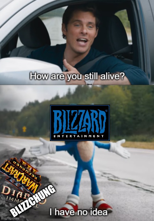 Sonic : How are you still alive | BLIZZCHUNG | image tagged in sonic  how are you still alive | made w/ Imgflip meme maker