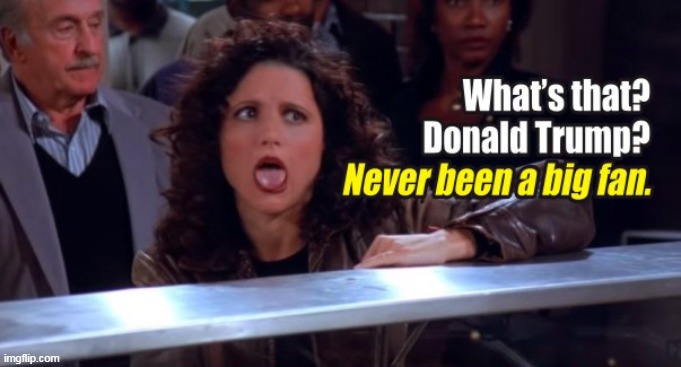 No Trump For You? | image tagged in donald trump,elaine benes,soup nazi,seinfeld,funny memes | made w/ Imgflip meme maker