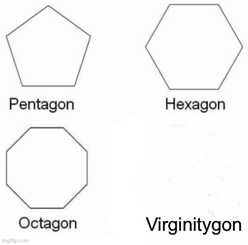 Pentagon Hexagon Octagon | Virginitygon | image tagged in memes,pentagon hexagon octagon | made w/ Imgflip meme maker