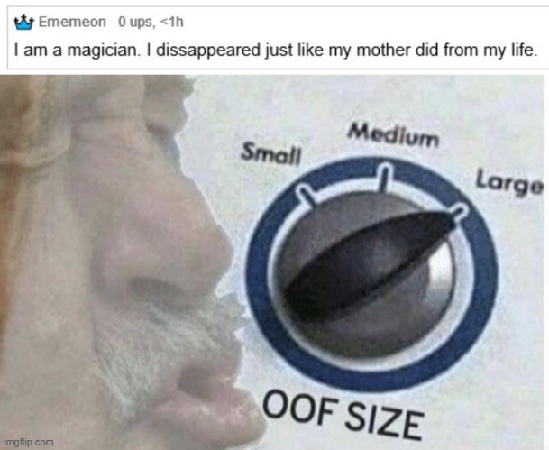 image tagged in oof size large | made w/ Imgflip meme maker