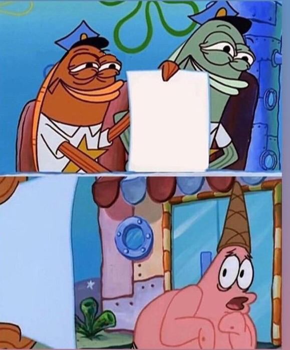High Quality Patrick Is Afraid Of Writing Blank Meme Template