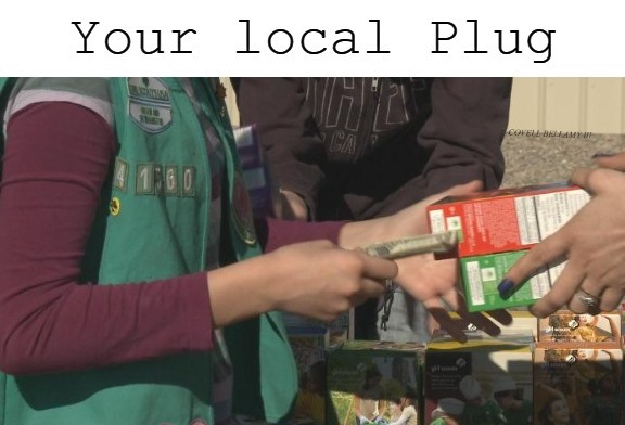 High Quality Girl Scout Selling Cookies The Local Plug Blank Meme Template