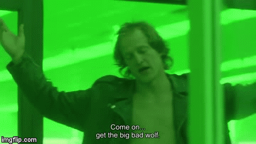Natural Born Killers Woody Harrelson Mickey Knox Big Bad Wolf | image tagged in gifs,woody harrelson,movies | made w/ Imgflip video-to-gif maker