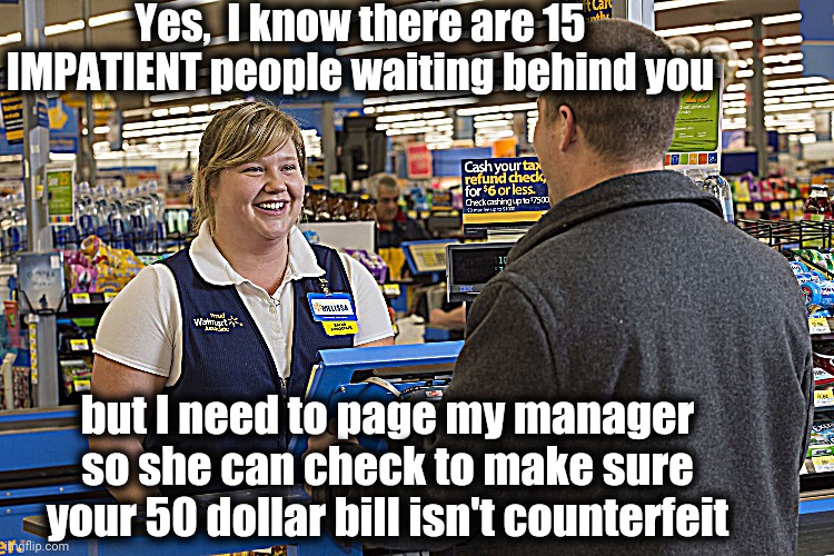 Walmart Checkout Lady - Imgflip