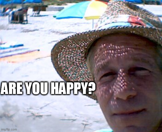Beach | ARE YOU HAPPY? | image tagged in beach | made w/ Imgflip meme maker