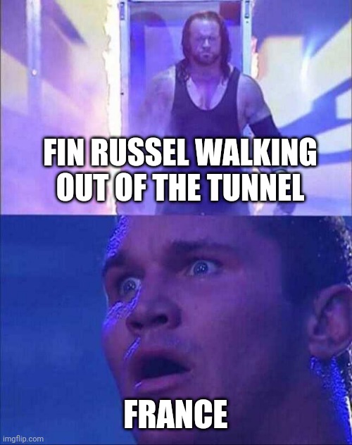 Wwe | FIN RUSSEL WALKING OUT OF THE TUNNEL; FRANCE | image tagged in wwe | made w/ Imgflip meme maker