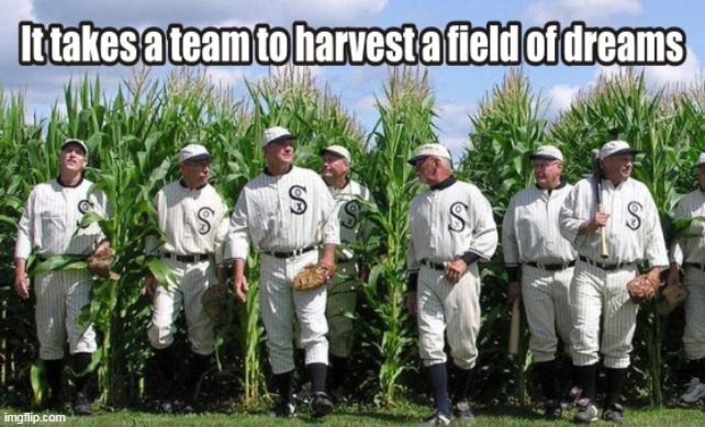 Lay a little Socialism on me... | image tagged in field of dreams,baseball,america,socialism | made w/ Imgflip meme maker