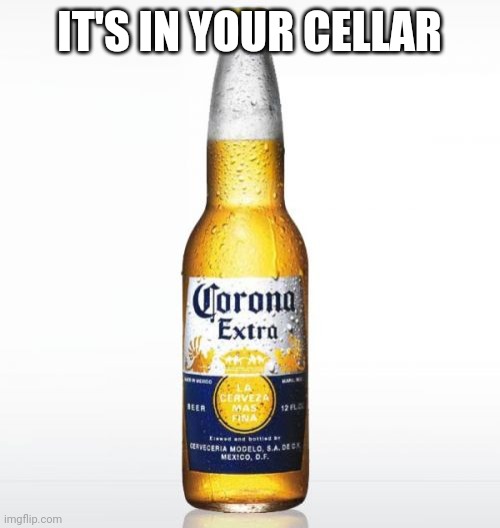 Corona Meme | IT'S IN YOUR CELLAR | image tagged in memes,corona | made w/ Imgflip meme maker