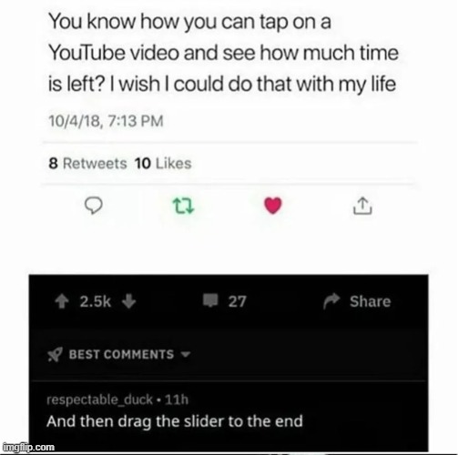 OOF | image tagged in youtube,reddit,suicide | made w/ Imgflip meme maker