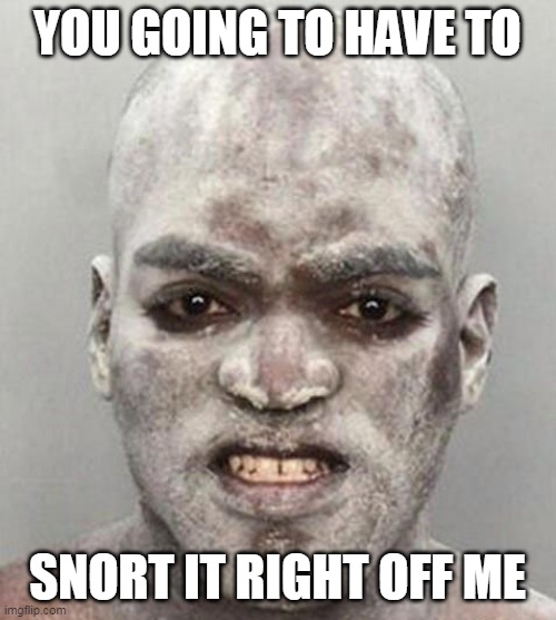 YOU GOING TO HAVE TO SNORT IT RIGHT OFF ME | made w/ Imgflip meme maker