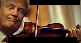 High Quality Nero Trump fiddles while America burns Blank Meme Template