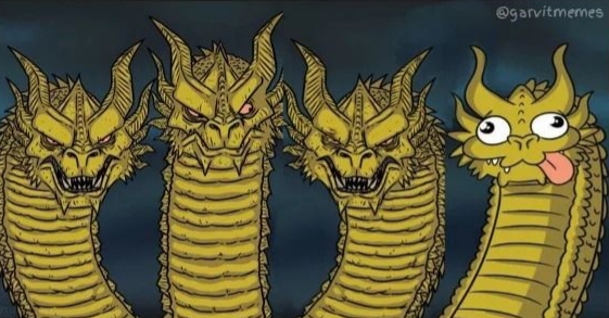 4 headed dragon Blank Meme Template