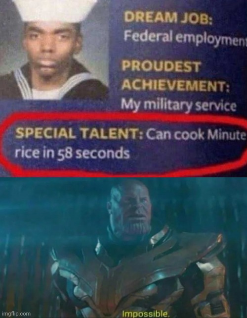 image tagged in thanos impossible | made w/ Imgflip meme maker