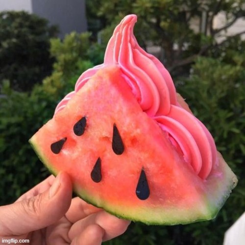 Watermelon Soft Serve | made w/ Imgflip meme maker