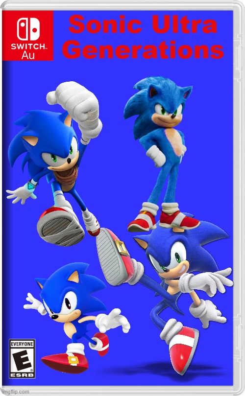 aw yeah boi | Sonic Ultra Generations | image tagged in switch au template,sonic the hedgehog | made w/ Imgflip meme maker