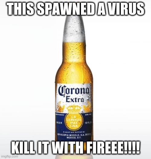 Corona | THIS SPAWNED A VIRUS; KILL IT WITH FIREEE!!!! | image tagged in memes,corona | made w/ Imgflip meme maker