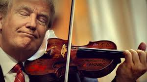 High Quality Trump Fiddles While... Blank Meme Template