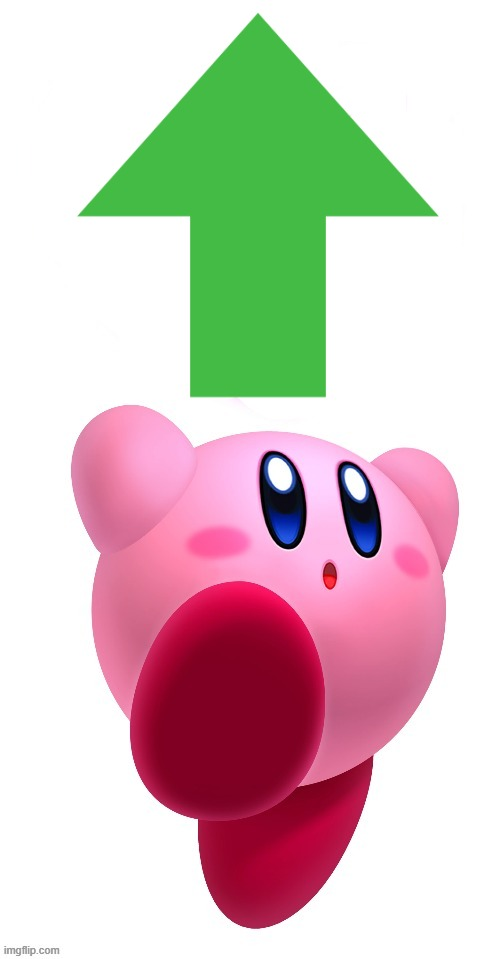 High Quality Upvote Kirby Blank Meme Template