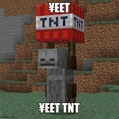 Tnt yeeter | ¥EET ¥EET TNT | image tagged in tnt yeeter | made w/ Imgflip meme maker