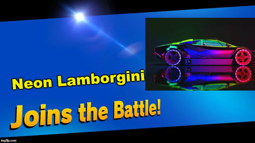 Neon Lamborgini | made w/ Imgflip meme maker