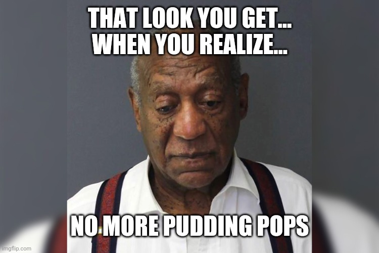 THAT LOOK YOU GET...
WHEN YOU REALIZE... NO MORE PUDDING POPS | image tagged in funny | made w/ Imgflip meme maker