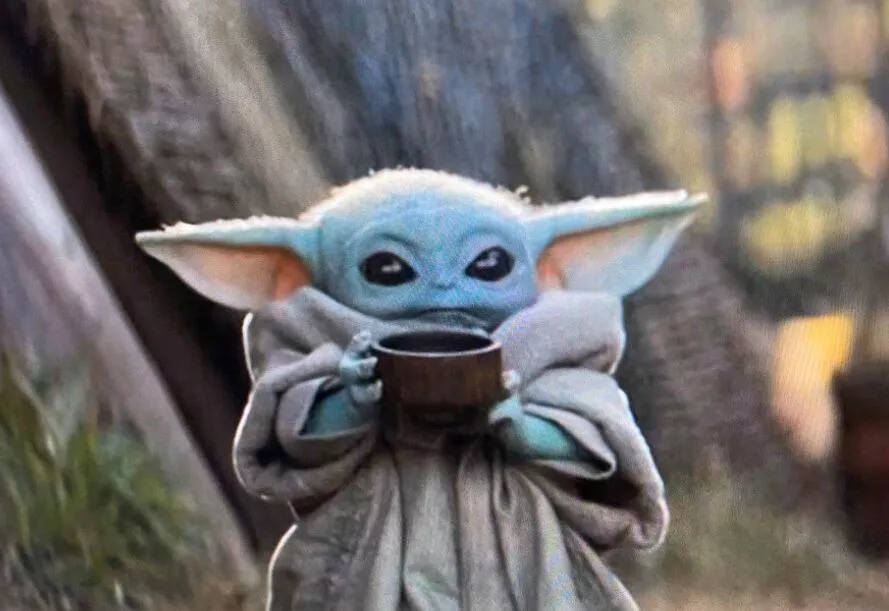 Baby Yoda man!!!!!! Blank Meme Template