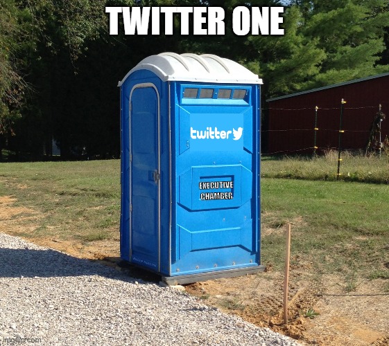 Gender Netural Porta Potty | TWITTER ONE; EXECUTIVE CHAMBER | image tagged in gender netural porta potty | made w/ Imgflip meme maker