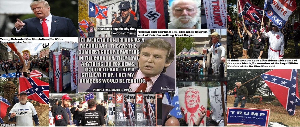 This is what Trump thought about Republicans in 1998 | image tagged in donald trump approves,kkk,pedophiles,confederate flag,swastika,hate | made w/ Imgflip meme maker