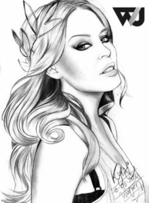 Fan art (repost). Rendition of “Aphrodite” album art | image tagged in kylie fan art aphrodite,fan art,album,sketch,drawing,black and white | made w/ Imgflip meme maker