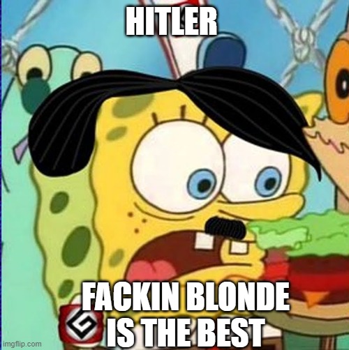 HITLER; FACKIN BLONDE IS THE BEST | image tagged in philosoraptor,funny | made w/ Imgflip meme maker