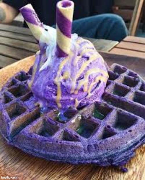 Ube Waffle and Ice Cream | made w/ Imgflip meme maker