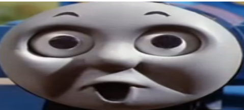 High Quality thomas suprised face Blank Meme Template