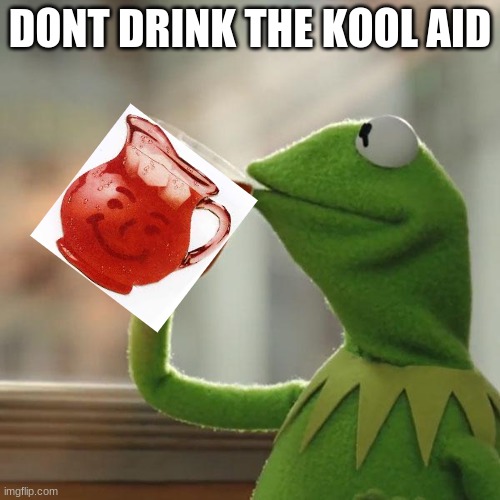 But That's None Of My Business Meme | DONT DRINK THE KOOL AID | image tagged in memes,but thats none of my business,kermit the frog | made w/ Imgflip meme maker