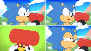 Sonic doesn't care about the dumb message Blank Meme Template