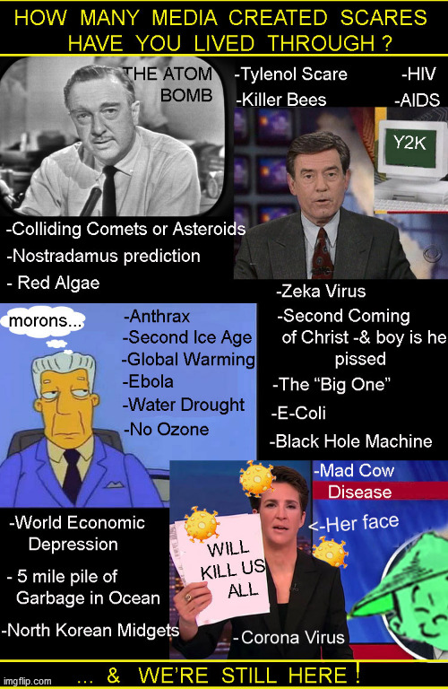 Coronavirus, e-coli, zeka, Y2k.....stil here - Imgflip