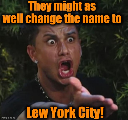 DJ Pauly D Meme | They might as well change the name to Lew York City! | image tagged in memes,dj pauly d | made w/ Imgflip meme maker