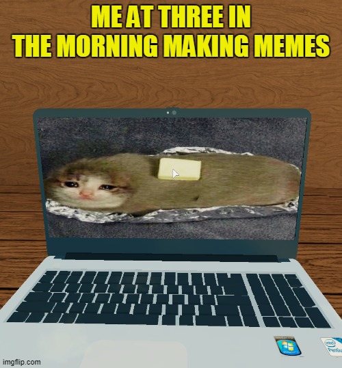 ME AT THREE IN THE MORNING MAKING MEMES | image tagged in just why,memes,expanding brain extended 2,funny memes | made w/ Imgflip meme maker