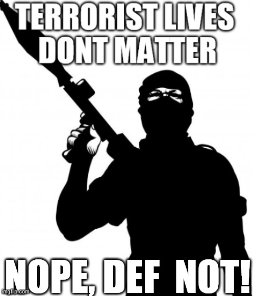 NO That's a 100%  SURETY! | NOPE, DEF  NOT! | image tagged in we don't pander to terrorists,all terrorists can go   home,if you dont like it youre free to leave | made w/ Imgflip meme maker