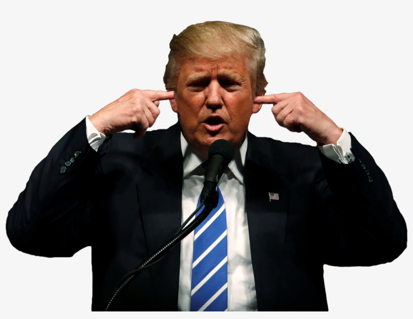 Trump I can't hear you Blank Meme Template