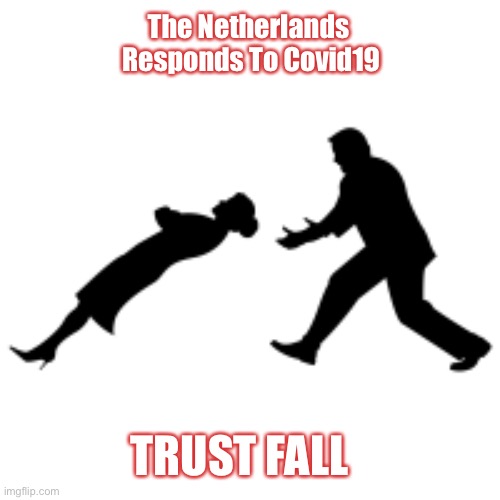 The Netherlands responds to Covid-19 | The Netherlands  Responds To Covid19; TRUST FALL | image tagged in the netherlands,corona,covid19,trust fall | made w/ Imgflip meme maker