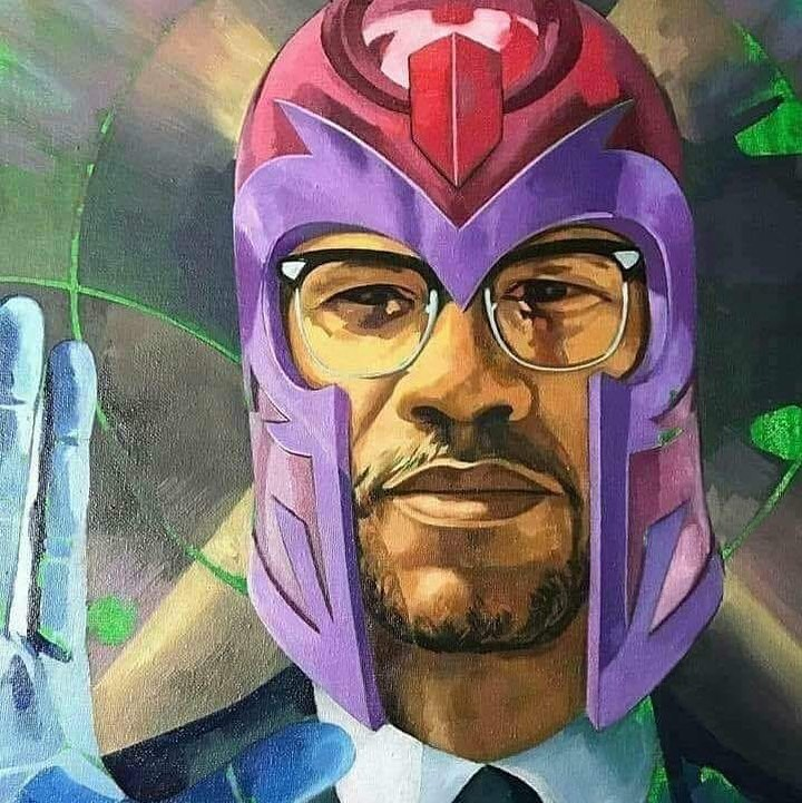 Black Magneto Malcolm X Blank Meme Template