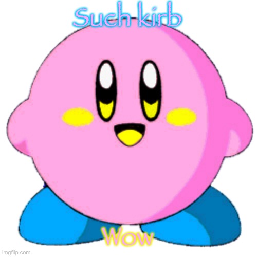 Such kirb; Wow | image tagged in twinkle the kirby | made w/ Imgflip meme maker